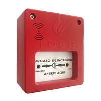 Acionador Manual de Alarme de Incêndio com Sirene 12V/24V Convencional - Segurimax