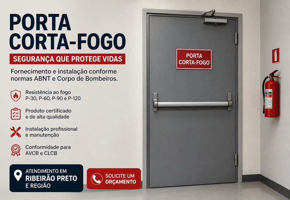 Porta Corta-Fogo em Ribeirão Preto: Fornecimento, Instalação e Normas Técnicas